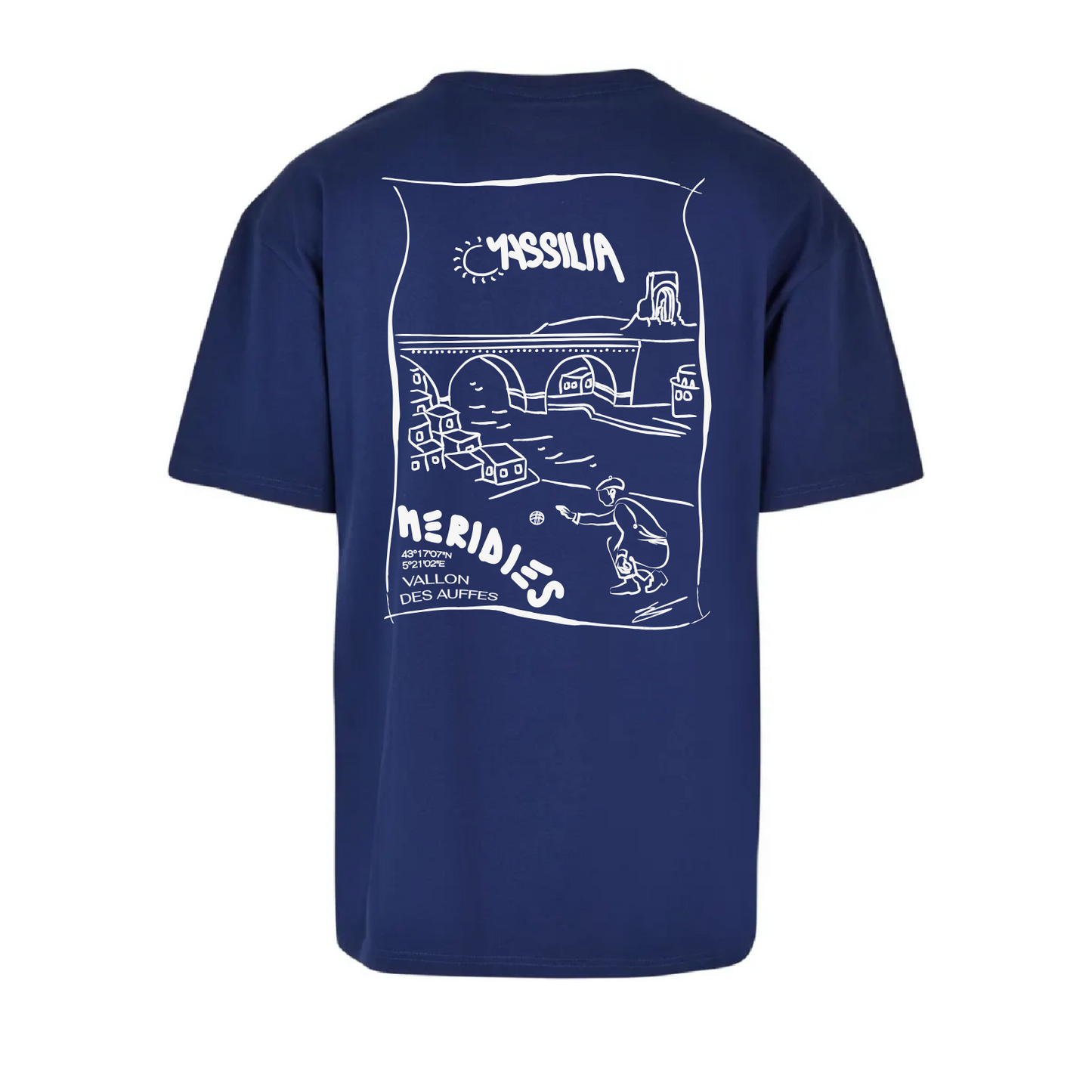 T-shirt Massilia Bleu foncé / Blanc