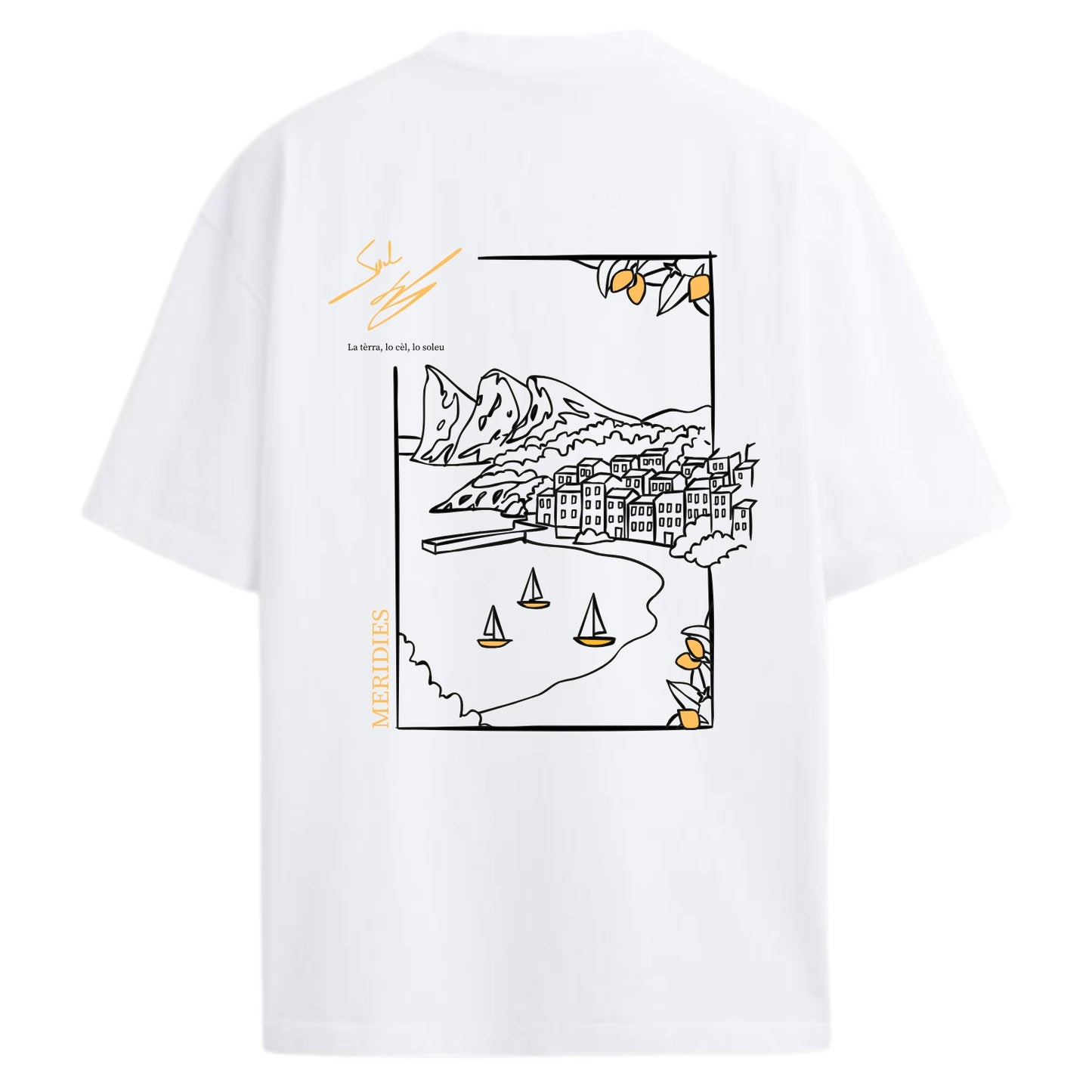T-shirt Li d’elo dóu Sud Jaune