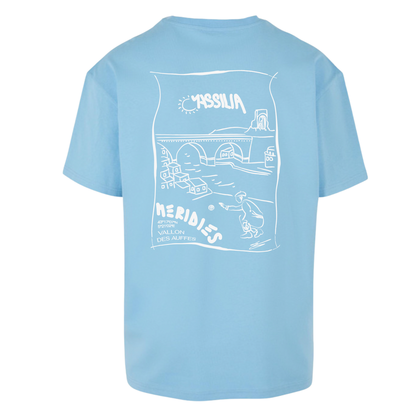 T-shirt Massilia Bleu ciel / Blanc