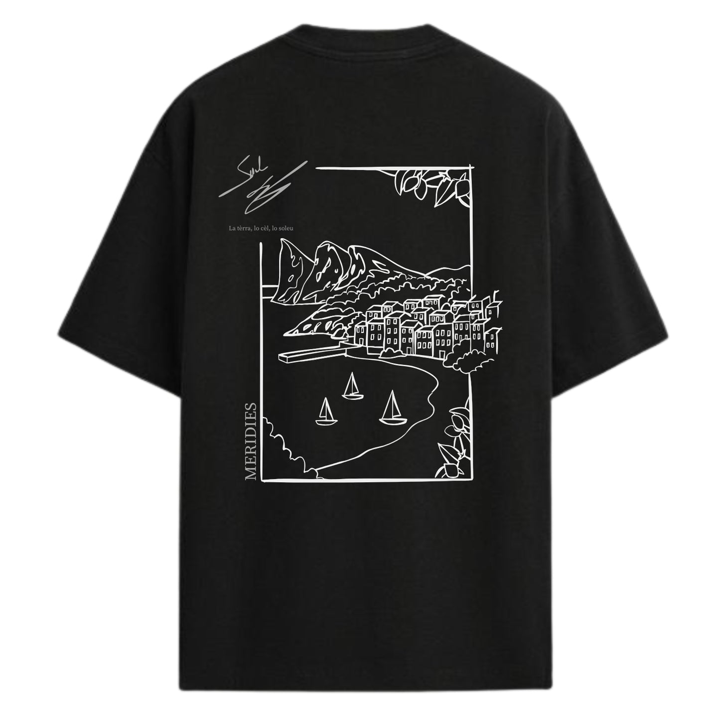 T-shirt Li d’elo dóu Sud Noir