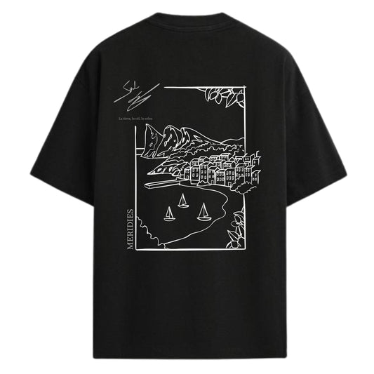 T-shirt Li d’elo dóu Sud Noir